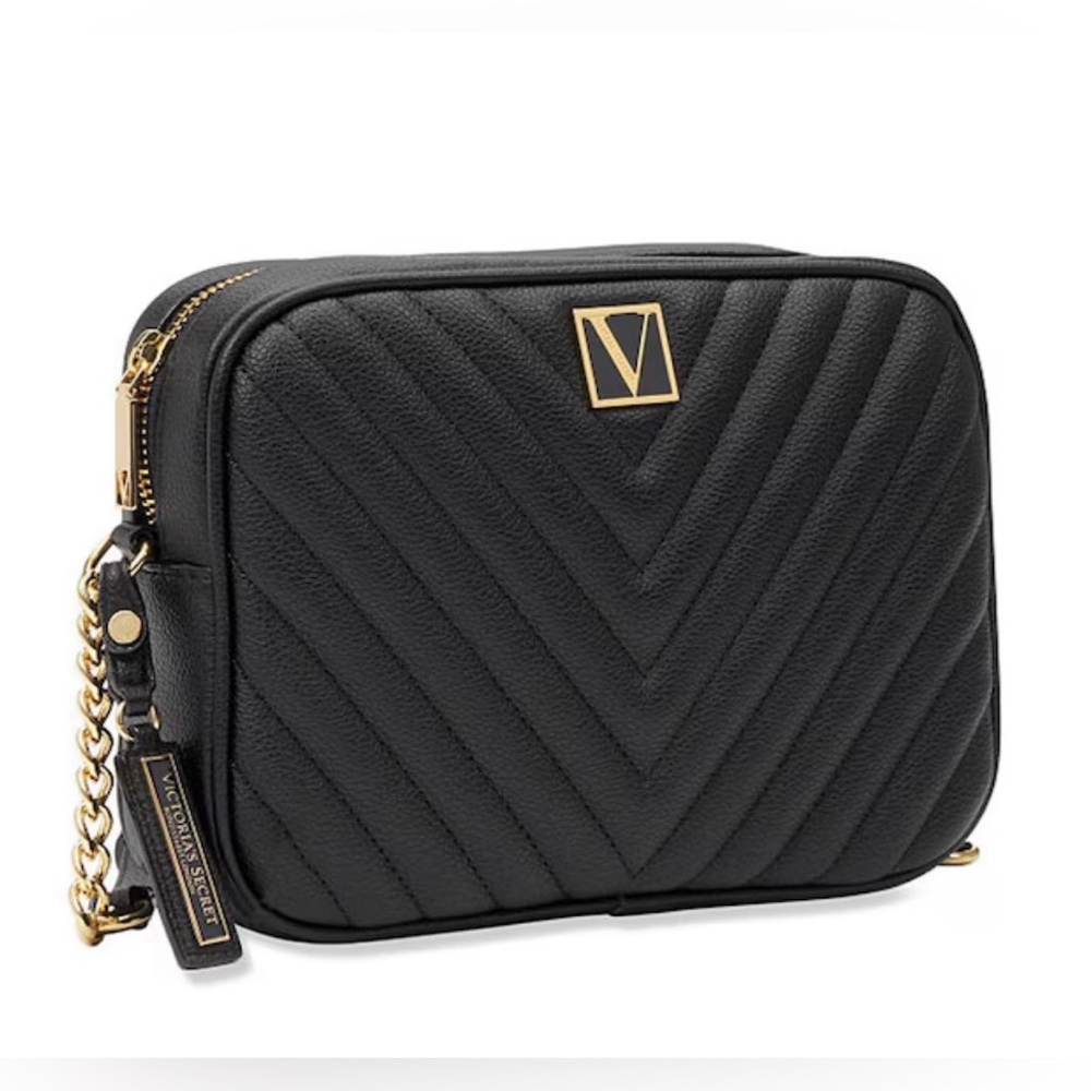 Victoria’s Secret Camera Crossbody Bag & Continental Wallet Black Logo VS - Picture 3 of 11